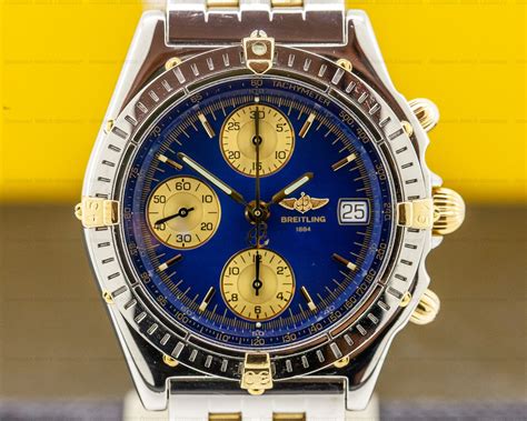 breitling chronomat blue dial blue white subdials|breitling chrono b13050.1.